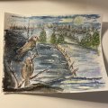 Kundenbild Aquarellblock, geklebt, rauer Hain, Bögen, 300 g - A4