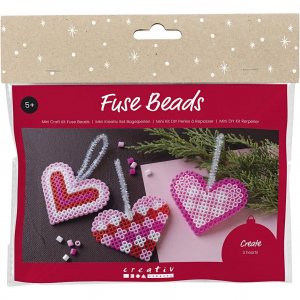 Mini-DIY-Kit - Röhrenperlen Weihnachtsherzen Mini-DIY-Kit - Röhrenperlen Weihnachtsherzen