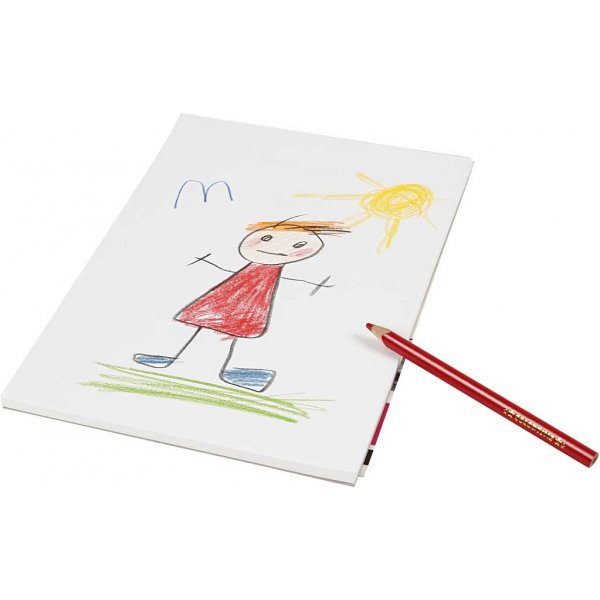 Zeichenblock - weiß - A4 - 50 Blatt Zeichenblock - weiß - A4 - 50 Blatt