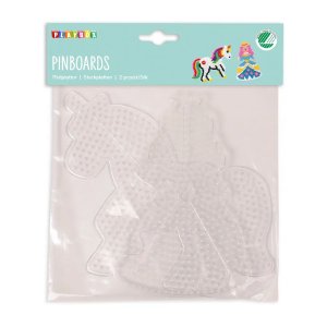 Perlenplatten Einhorn & Prinzessin 2er-Pack - Transparente Formen Perlenplatten Einhorn & Prinzessin 2er-Pack - Transparente Formen