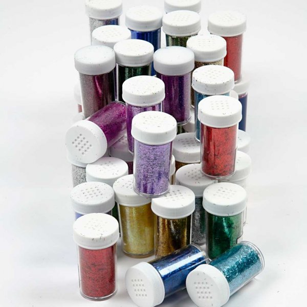 Glitzer - gemischte Farben - 46 x 20 g Glitzer - gemischte Farben - 46 x 20 g