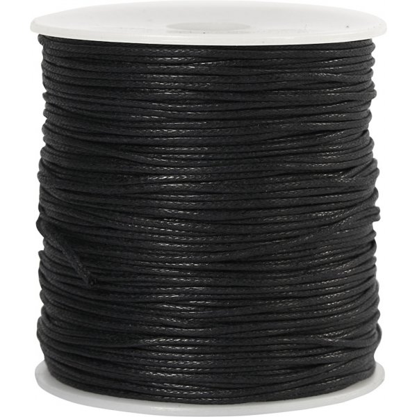 Baumwollschnur - Schwarz - 100 m - Ø1 mm Baumwollschnur - Schwarz - 100 m - Ø1 mm