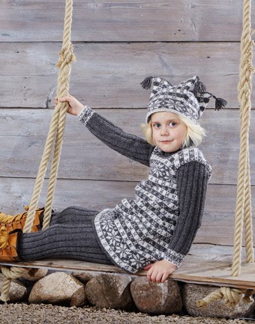 Strickmuster - Muster gestrickte Tunika, Strumpfhose und Mütze Strickmuster - Muster gestrickte Tunika, Strumpfhose und Mütze