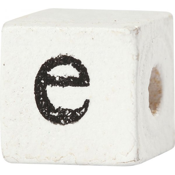 Buchstabenperlen - weiß - 8x8 mm - 96 Stk Buchstabenperlen - weiß - 8x8 mm - 96 Stk