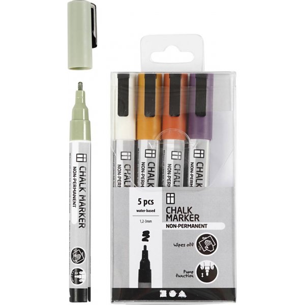 Kreidemarker - matte Farben - 5 Stk Kreidemarker - matte Farben - 5 Stk