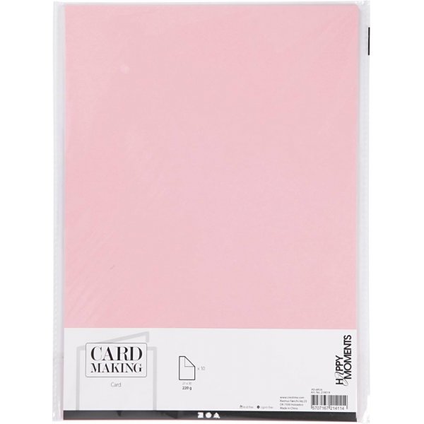 Karton - hellrot - A4 - 10 Stk