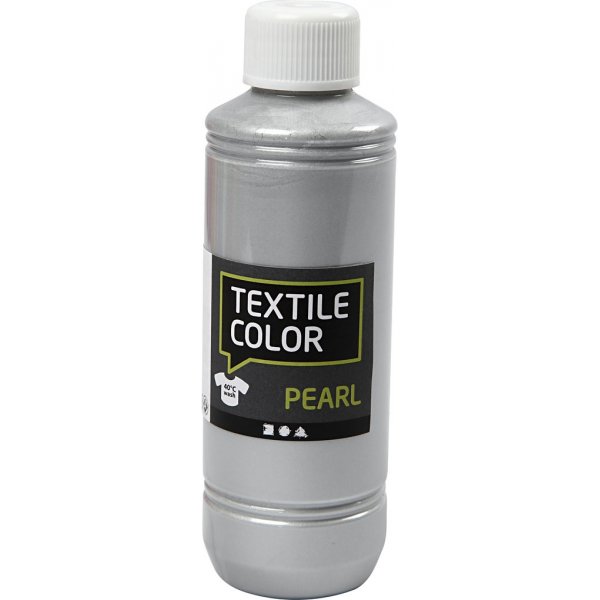 Textilfarbe - Silber - Perlmutt - 250 ml Textilfarbe - Silber - Perlmutt - 250 ml