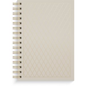 Notizbuch A5, rautenförmig gemustert, liniert, Spiralbindung Notizbuch A5, rautenförmig gemustert, liniert, Spiralbindung