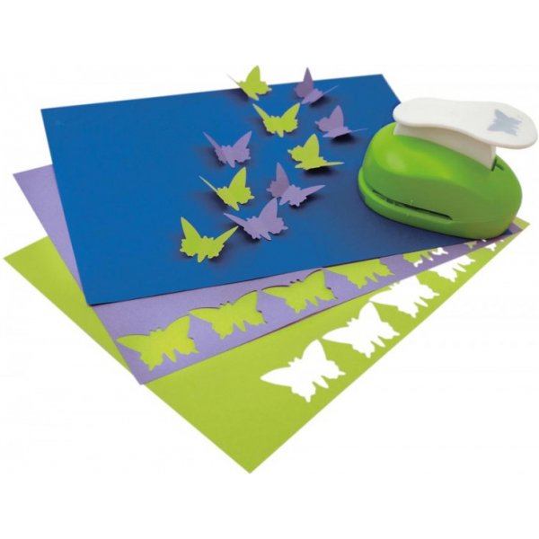 Stanzer Schmetterling 2,5 cm - Blau/Wei