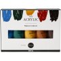 Pigment Art Acryl - Mischfarben - Naturfarben - seidenmatt - 5 x 75 ml