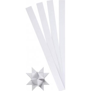 Sternstreifen - weiß - Ø6,5 cm - 100 Streifen Sternstreifen - weiß - Ø6,5 cm - 100 Streifen