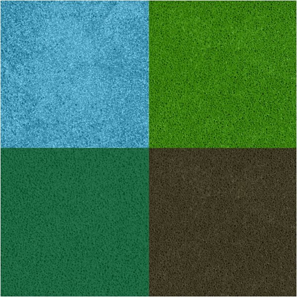 Stempelkissen - Grn - Hellgrn - Oliv - Aqua - 4 Stk