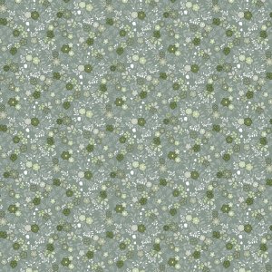 Wachstuch mit Mini-Blumenmuster - Gr�n
