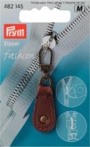 Modischer Reißverschluss aus Leder in Braun Modischer Reißverschluss aus Leder in Braun