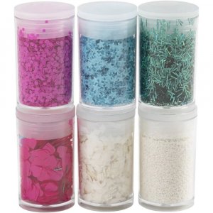 Biologisch abbaubarer Glimmer und Pailletten 6 x 7 ml Biologisch abbaubarer Glimmer und Pailletten 6 x 7 ml