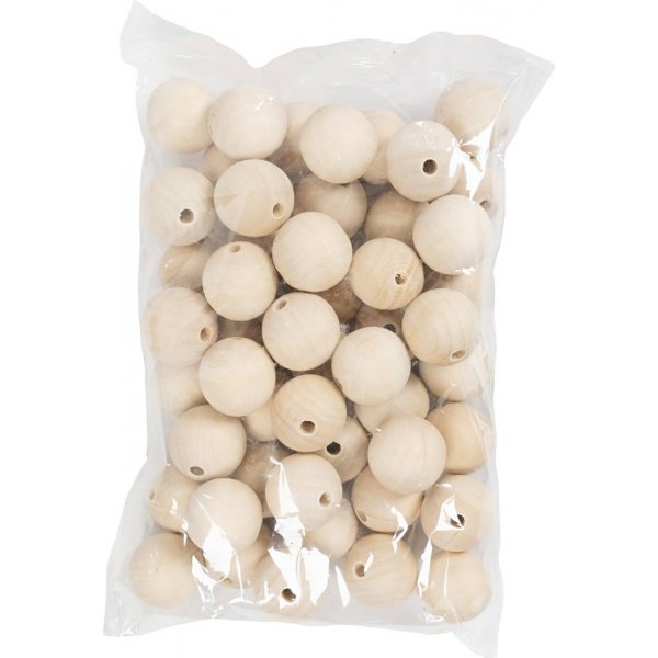 Holzperlen - Ø35 mm - 50 Stk Holzperlen - Ø35 mm - 50 Stk