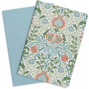 Notizbücher, blau mit Blumenmuster, liniert - 2er-Pack Notizbücher, blau mit Blumenmuster, liniert - 2er-Pack