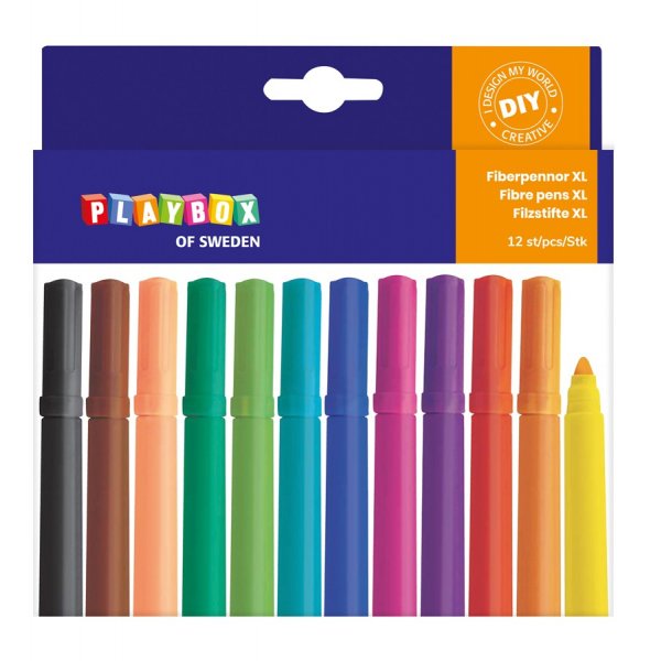 Faserstift 12 Stck dick