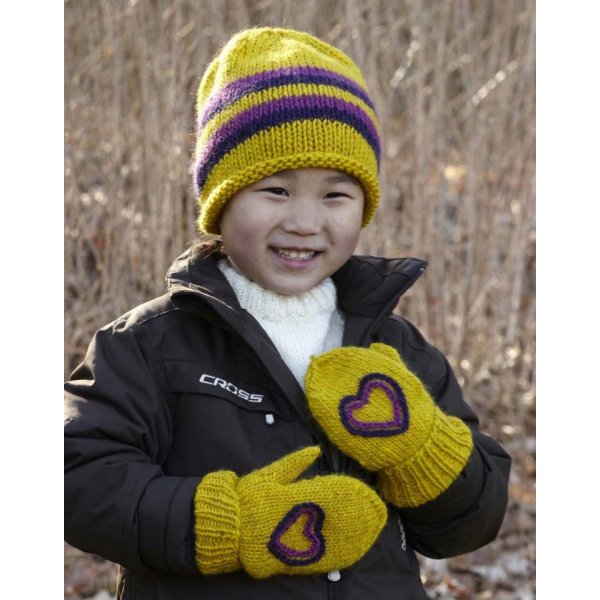 Strickanleitung - Fäustlinge und Mütze (Kleingrößen) mit Herzmotiv Strickanleitung - Fäustlinge und Mütze (Kleingrößen) mit Herzmotiv