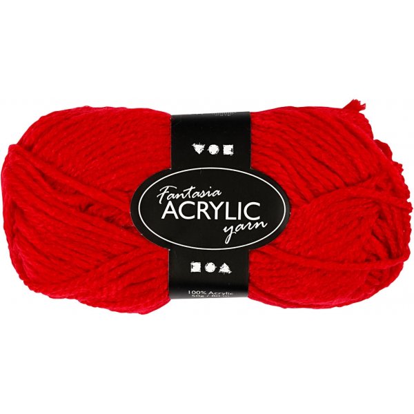 Fantasia Acrylgarn - rot - 50 g Fantasia Acrylgarn - rot - 50 g