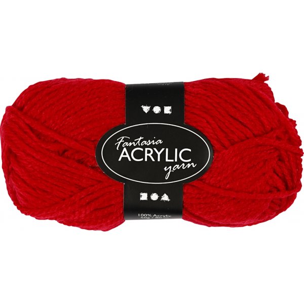Fantasia Acrylgarn - rot - 50 g Fantasia Acrylgarn - rot - 50 g