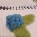 Kundenbild Filzwolle - grün gemischt 50 g Merinowolle superfein