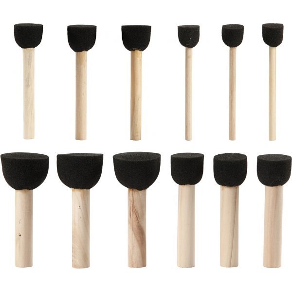 Schaumstoff-Schablonenpinsel - 12 Stück Schaumstoff-Schablonenpinsel - 12 Stück