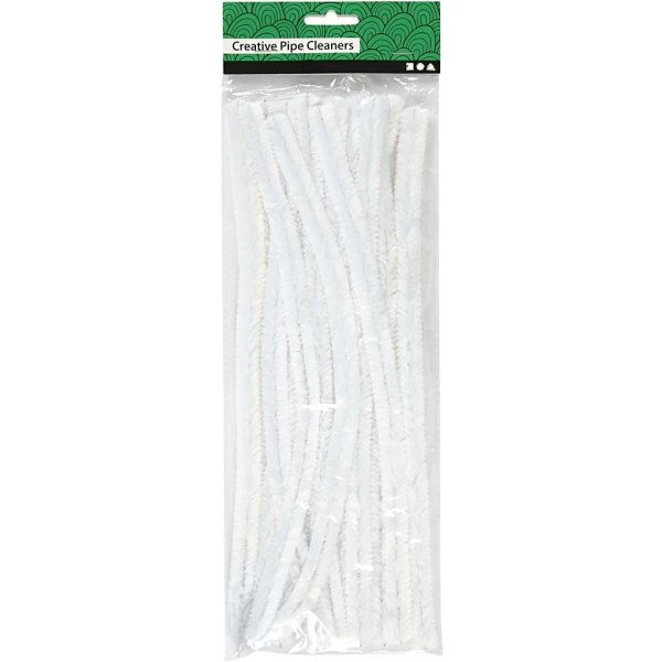 Pfeifenreiniger - Ø15 mm - weiß - 15 Stk Pfeifenreiniger - Ø15 mm - weiß - 15 Stk