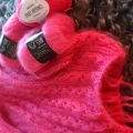 Kundenbild DROPS Kid-Silk Uni Color Garn - 25 g - Cerise (13)