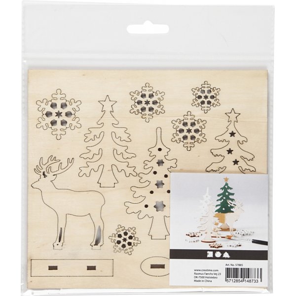 Holzfiguren zum Selbermachen - Wald mit Hirsch Holzfiguren zum Selbermachen - Wald mit Hirsch