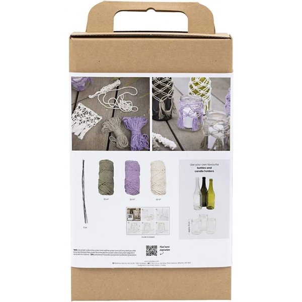 DIY Kit Makramee, Glasdekoration DIY Kit Makramee, Glasdekoration