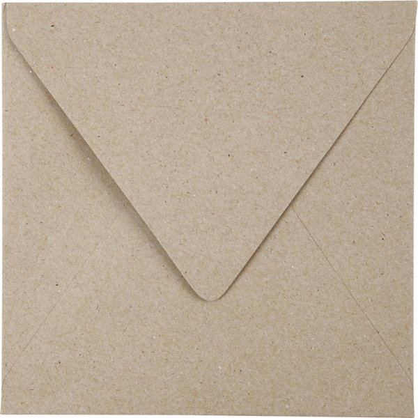 Recycelter Umschlag - Natur - 16 x 16 cm - 50 Stk Recycelter Umschlag - Natur - 16 x 16 cm - 50 Stk