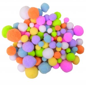 Pompom Pastellfarben 100 Stk Pompom Pastellfarben 100 Stk
