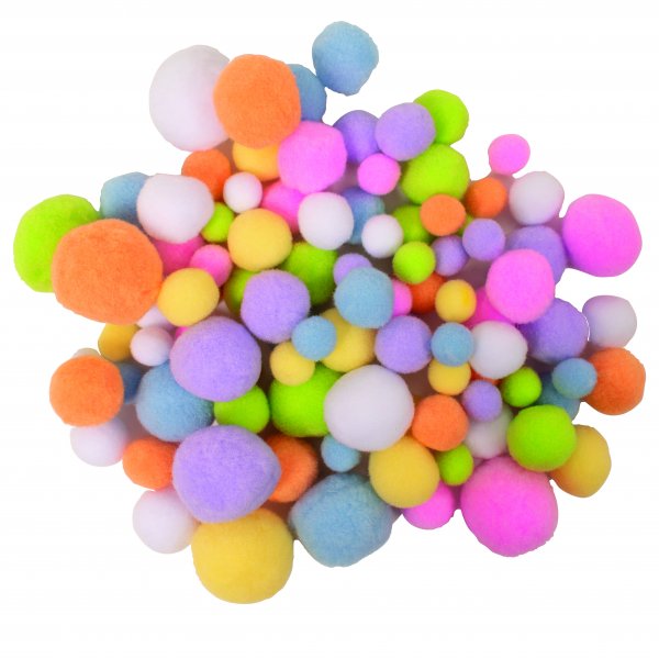 Pompom Pastellfarben 100 Stk Pompom Pastellfarben 100 Stk