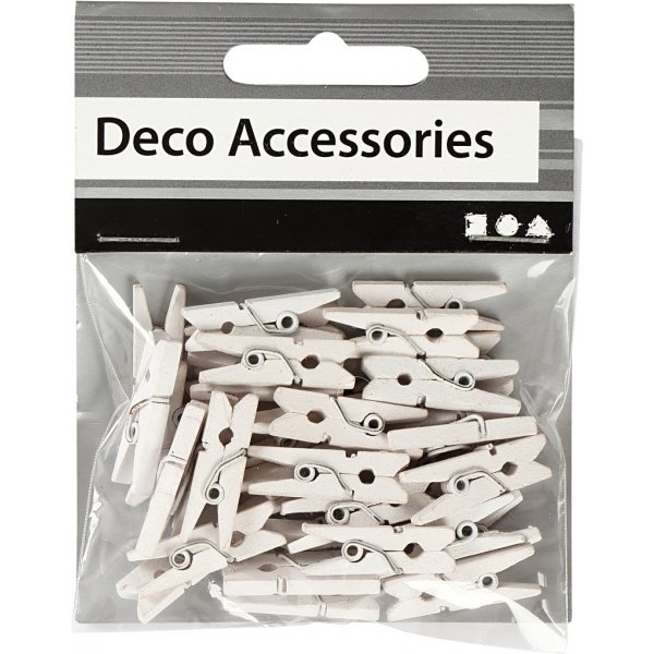 Mini-Wäscheklammern - weiß - 36 Stk Mini-Wäscheklammern - weiß - 36 Stk