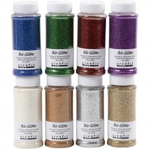 Bio-Glimmer 8 x 140 ml - Gemischte Farben Bio-Glimmer 8 x 140 ml - Gemischte Farben