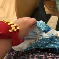 Kundenbild Gestrickter Stoff - Dot T�rkis