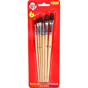 Holzb�rsten mit Naturborsten, 6er-Pack