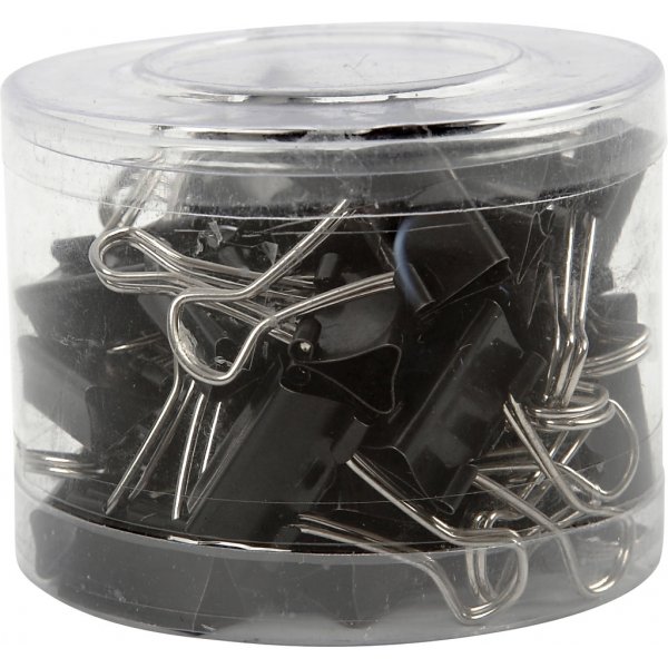Clips - schwarz - 19 mm - 40 Stk Clips - schwarz - 19 mm - 40 Stk