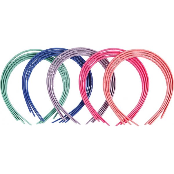 Diadem - 8 mm - gemischte Farben - 20 Stk Diadem - 8 mm - gemischte Farben - 20 Stk