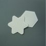Nabbi Perlenteller 9 cm - wei 2 Stk. Stern / Sechseck mischen