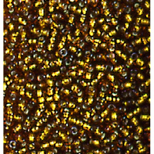 Rocailleperlen mit Silberfutter - Altgold Rocailleperlen mit Silberfutter - Altgold