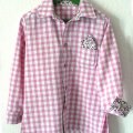 Kundenbild Baumwollstoff Gingham Medium Quadrate - Rosa-Weiß - 140 cm