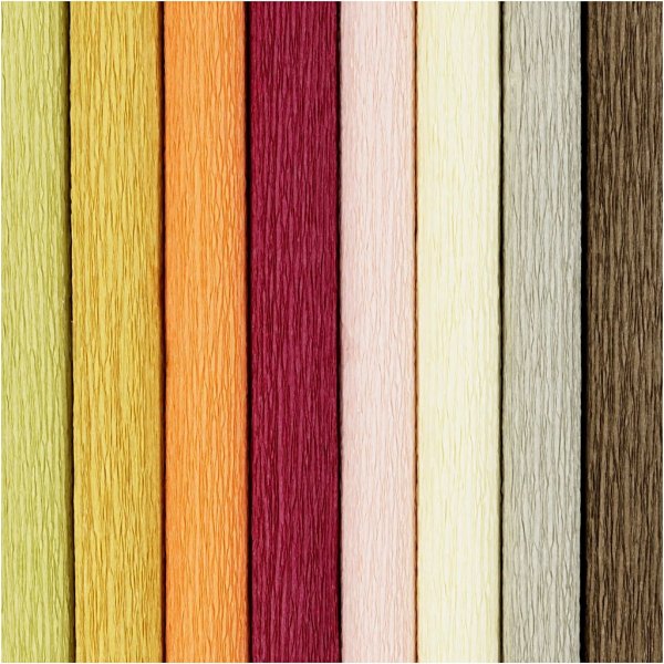 Krepppapier - matte Farben - 8 Blatt Krepppapier - matte Farben - 8 Blatt