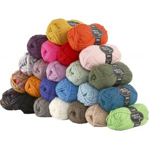 Melbourne-Wollgarn - gemischte Farben - 24 x 50 g Melbourne-Wollgarn - gemischte Farben - 24 x 50 g