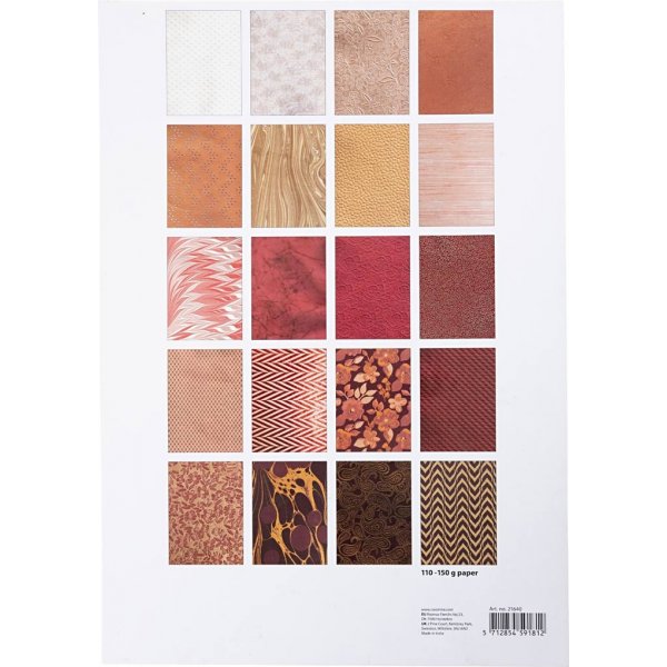 Handgeschöpftes Papier - natur - kastanienbraun - A4 - 20 Blatt Handgeschöpftes Papier - natur - kastanienbraun - A4 - 20 Blatt