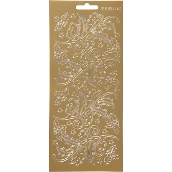 Aufkleber - Gold - Stechpalme - 10 x 23 cm Aufkleber - Gold - Stechpalme - 10 x 23 cm