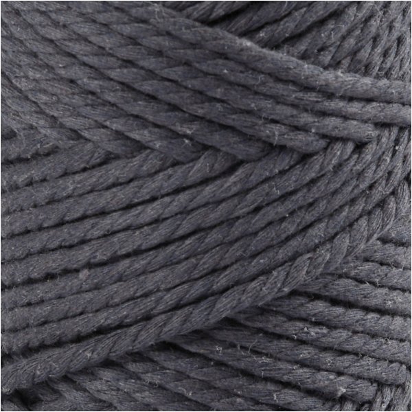 Makramee-Garn - Grau - 4 mm - 55 m