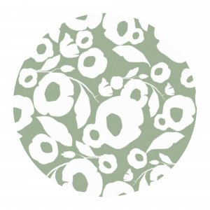 Fertige Wachstuch-Growing-Up-Salbei-Rund 160 cm Fertige Wachstuch-Growing-Up-Salbei-Rund 160 cm