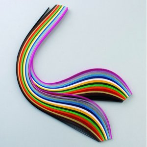 Quillingstreifen 4 mm / 8 mm x 34,5 cm - 280 Stk. 14 Farben Quillingstreifen 4 mm / 8 mm x 34,5 cm - 280 Stk. 14 Farben
